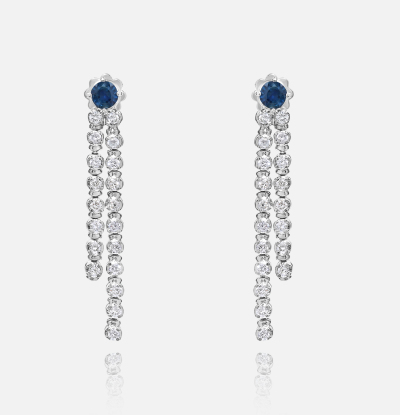 Sapphire 9.0 ct & Diamonds total 0.50 ct