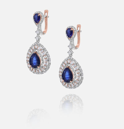 Sapphire 2.60 ct & Diamonds total 2.50 ct