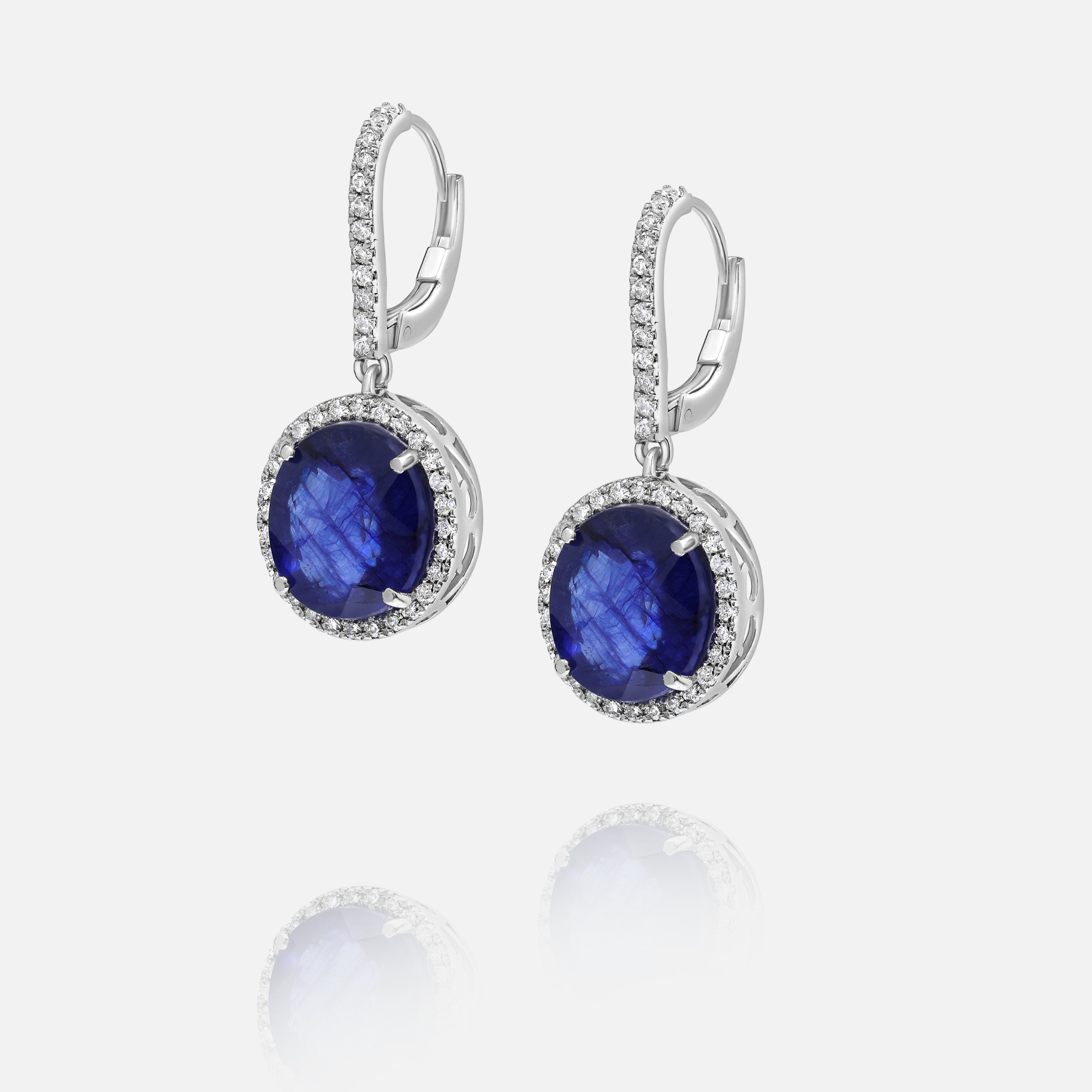 Sapphire 9.0 ct & Diamonds total 0.50 ct