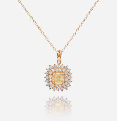 Tourmaline 1.80 ct & Diamonds total 0.90 ct