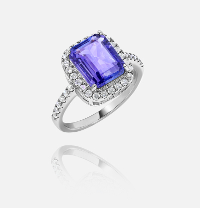 Tanzanite 3.47 ct & Diamonds total 0.47 ct