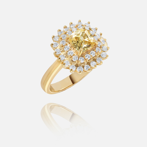 Tourmaline 1.80 ct & Diamonds total 0.60 ct