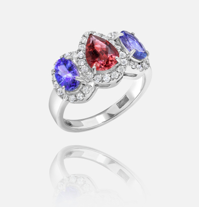 Tanzanite 2.0 ct & Rubellite Tourmaline 1.25 ct