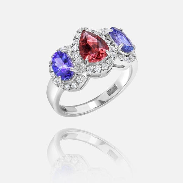 Tanzanite 2.0 ct & Rubellite Tourmaline 1.25 ct