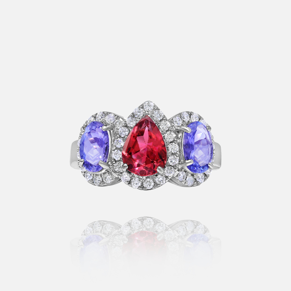 Tanzanite 2.0 ct & Rubellite Tourmaline 1.25 ct